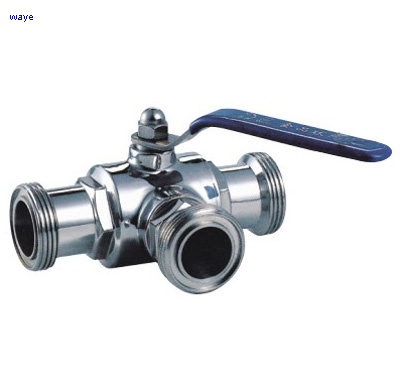 3-Way Threaded Sanitary Ball valve